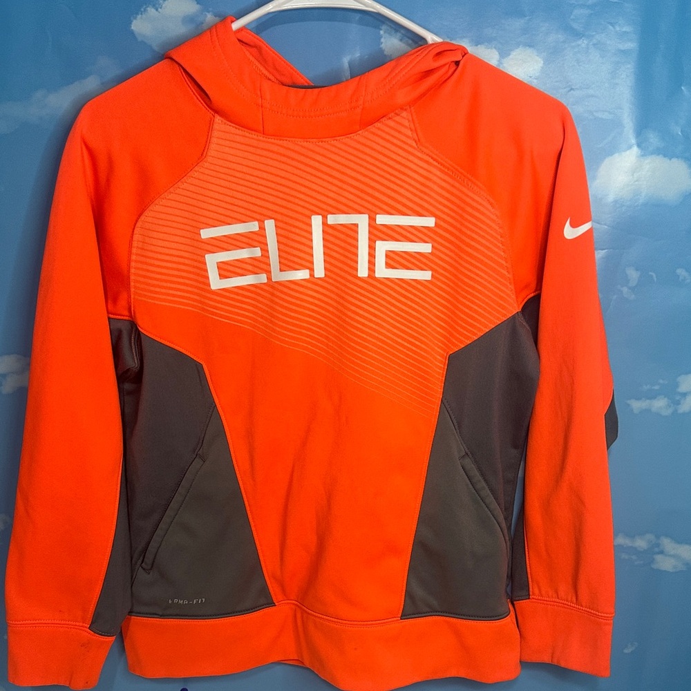 Nike Elite Bright Orange and Dark Gray Hoodie